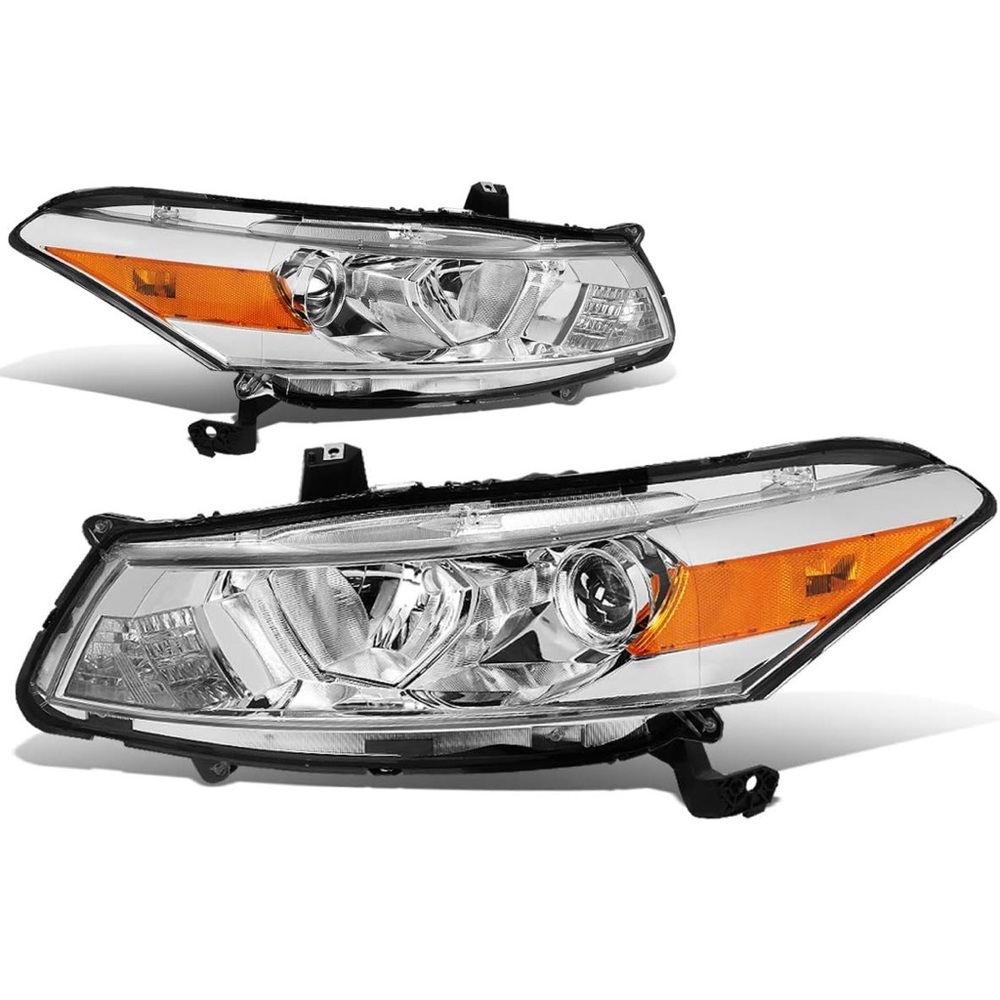 NWT DNA MOTORING Chrome Amber OE Style Projector Headlight Replacement.